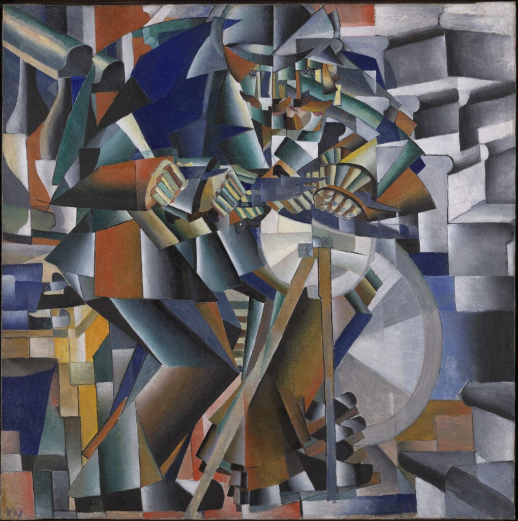 "The Knife Grinder" painting by Kazimir Malevich